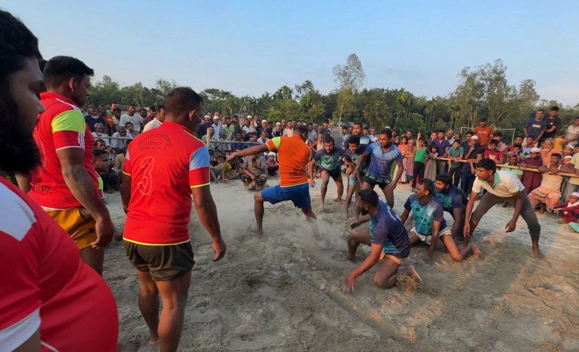 হারানো ঐতিহ্য ফেরাতে গঙ্গাচড়ায় হাডুডু খেলা