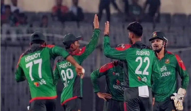 রিশাদের রেকর্ড বোলিংয়ে মিরপুরে বাংলাদেশের বড় জয়