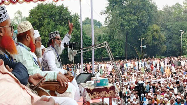 বালিয়াডাঙ্গীতে শামীম সাঈদীর আগমনে লাখো মানুষের ঢল