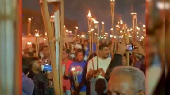 সানজিদা ইসলাম তুলির বক্তব্যের প্রতিবাদে বিএনপির মশাল মিছিল