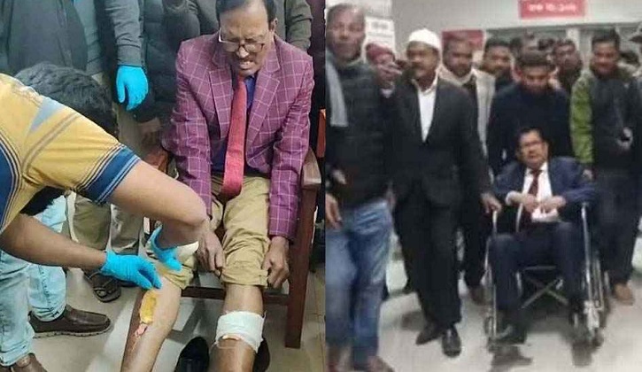 পাবনা ট্রাকের ধাক্কায় বিএনপির প্রার্থী শিমুল বিশ্বাস ও হাবিবুর রহমানসহ আহত ৫